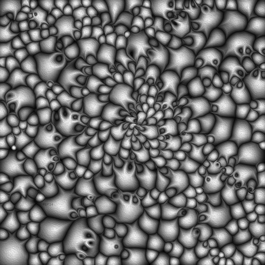 Macro Grey Clusters Digital Art by Phil Perkins