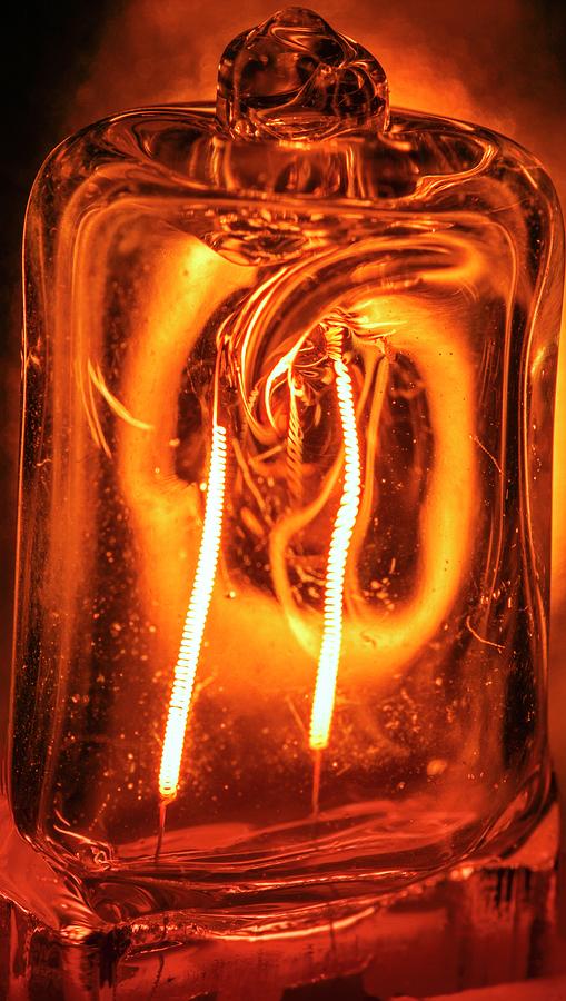 Close Up Photograph - Macro Photograph Of A Tungsten Filament by Science Photo Library