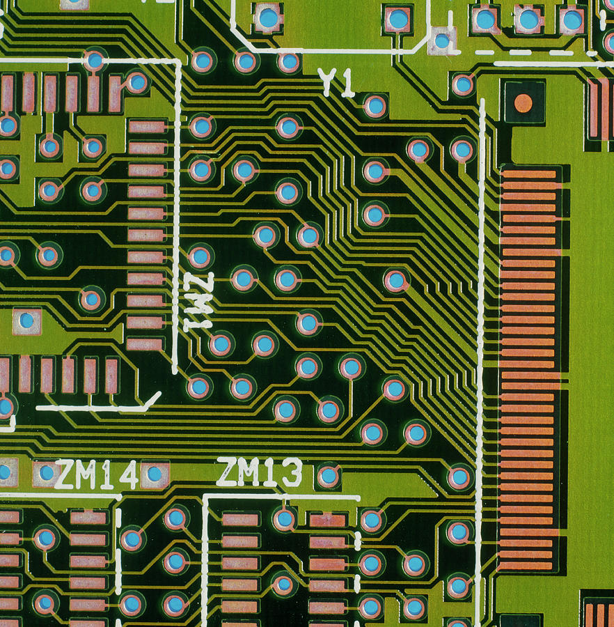 Device Photograph - Macrophotograph Of A Circuit Board by Dr Jeremy Burgess/science Photo Library