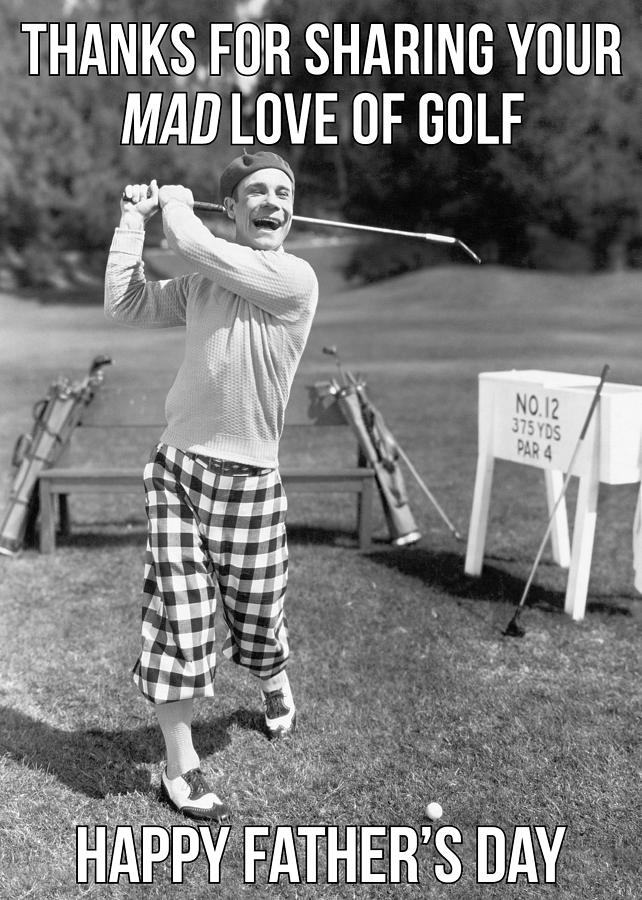 Mad Love Of Golf Greeting Card Photograph by Communique Cards