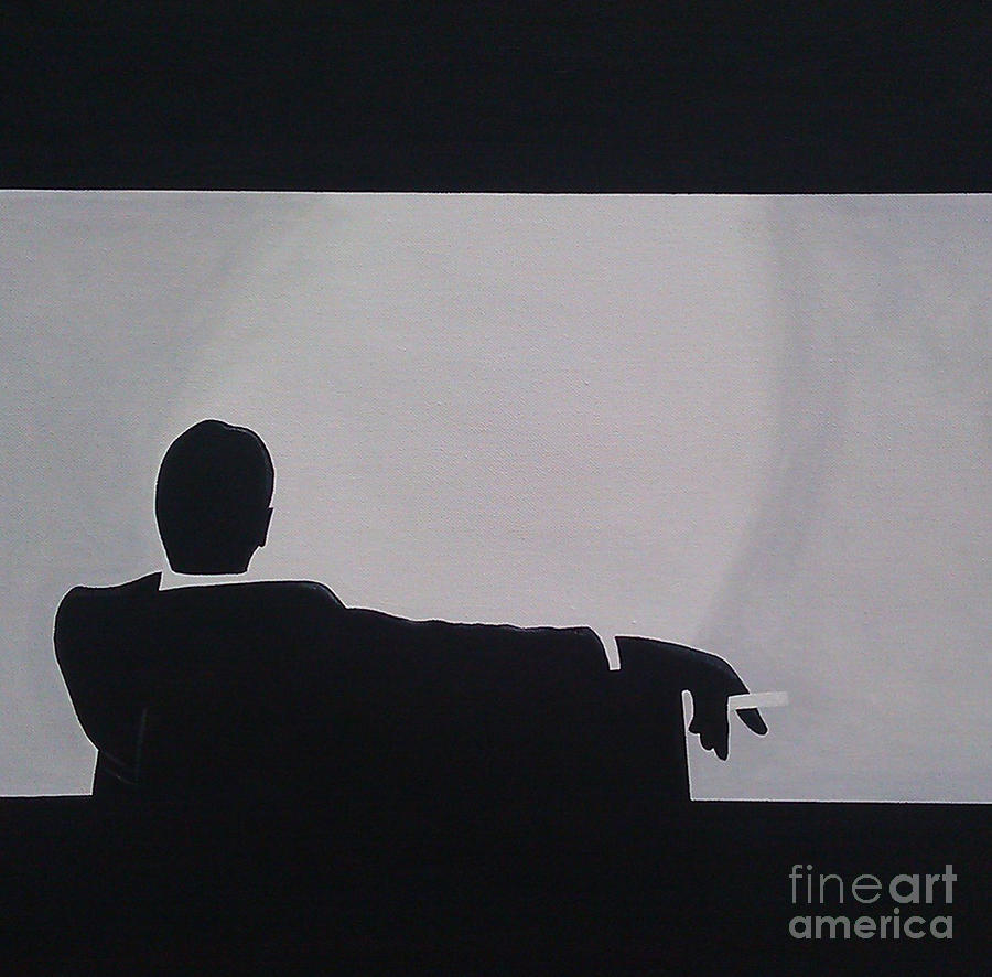 Mad Men in Silhouette Painting by John Lyes