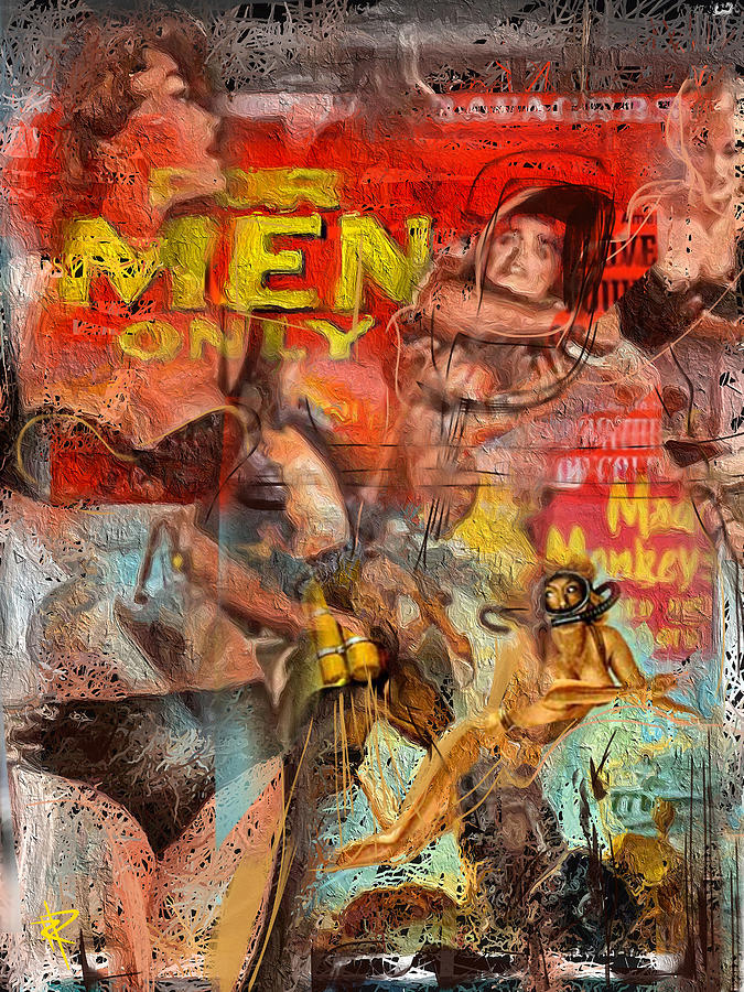 Mad Monkeys Mixed Media by Russell Pierce