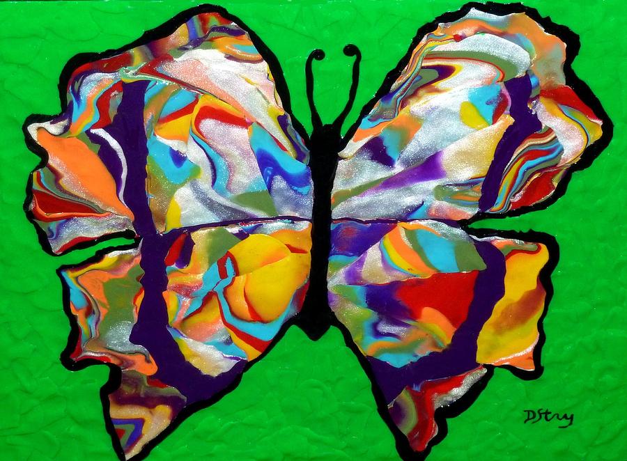 Madam Butterfly Mixed Media by Deborah Stanley