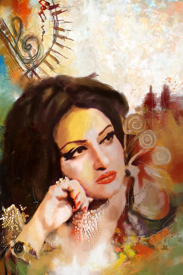 Madam Noor Jehan Painting by Catf