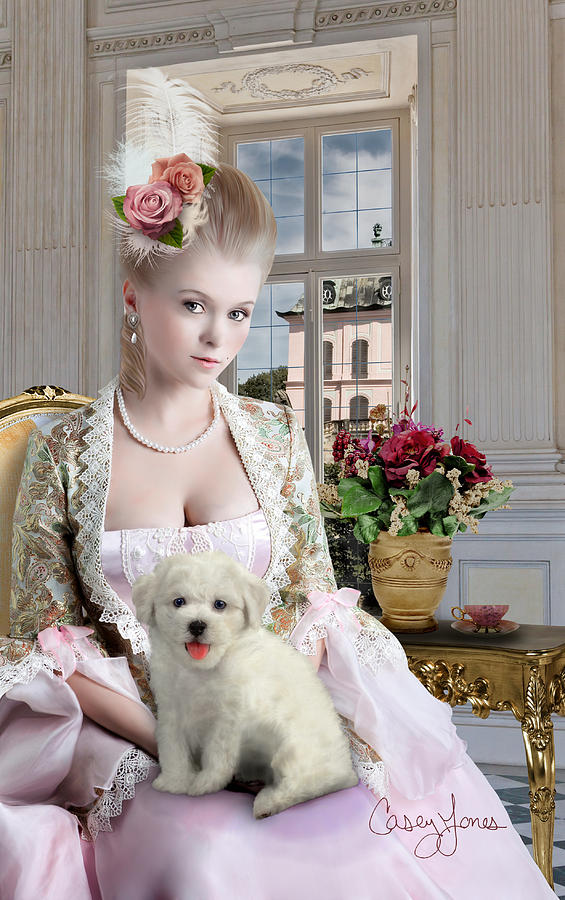 Queen Digital Art - Madame de Pompadour by Casey Jones