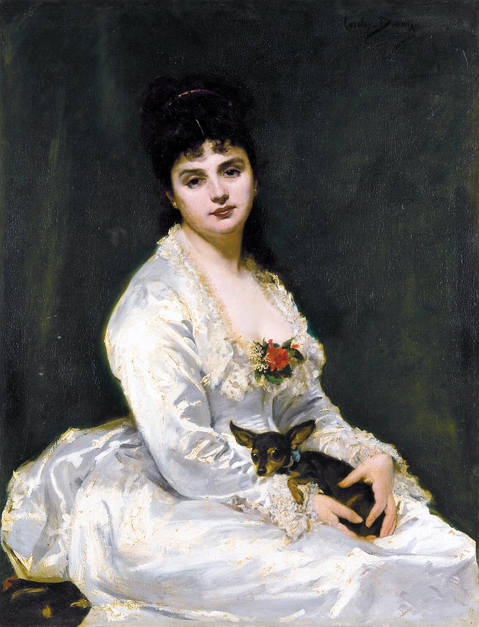 Madame Henry Fouquier Painting by Carolus-Duran