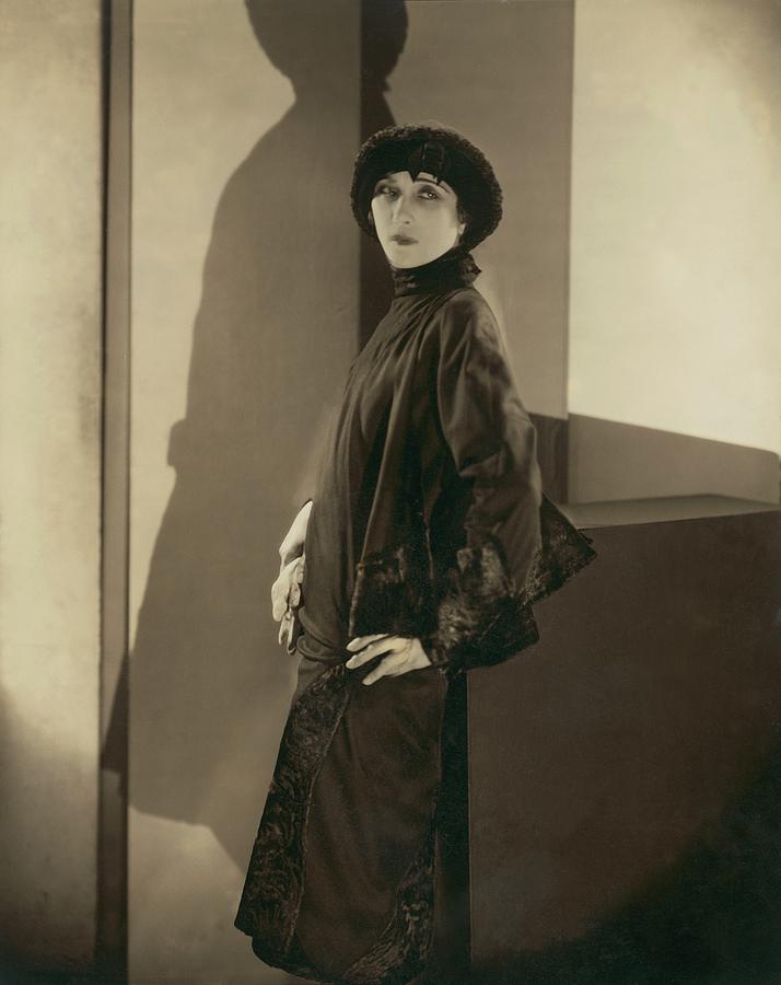 Madame Lassen Wearing Callot Coat Photograph by Edward Steichen