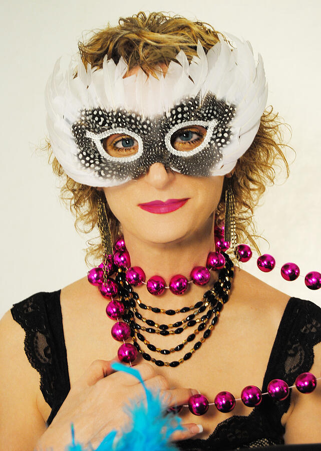 Madame Mardi Gras With Lagniappe  Digital Art by Pamela Smale Williams