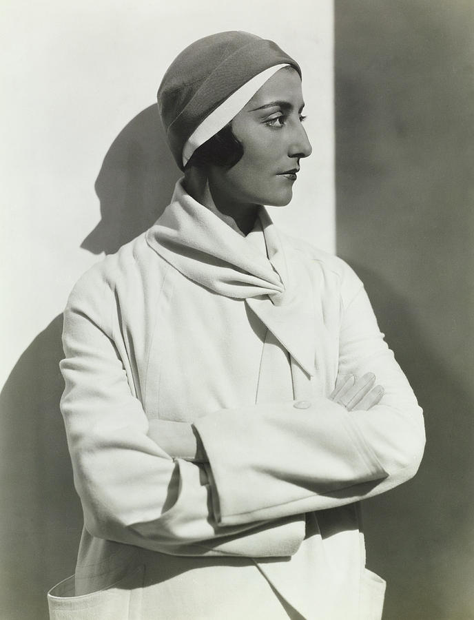 Madame Simone Demaria In A Maggy Rouff Coat Photograph by George Hoyningen-Huene