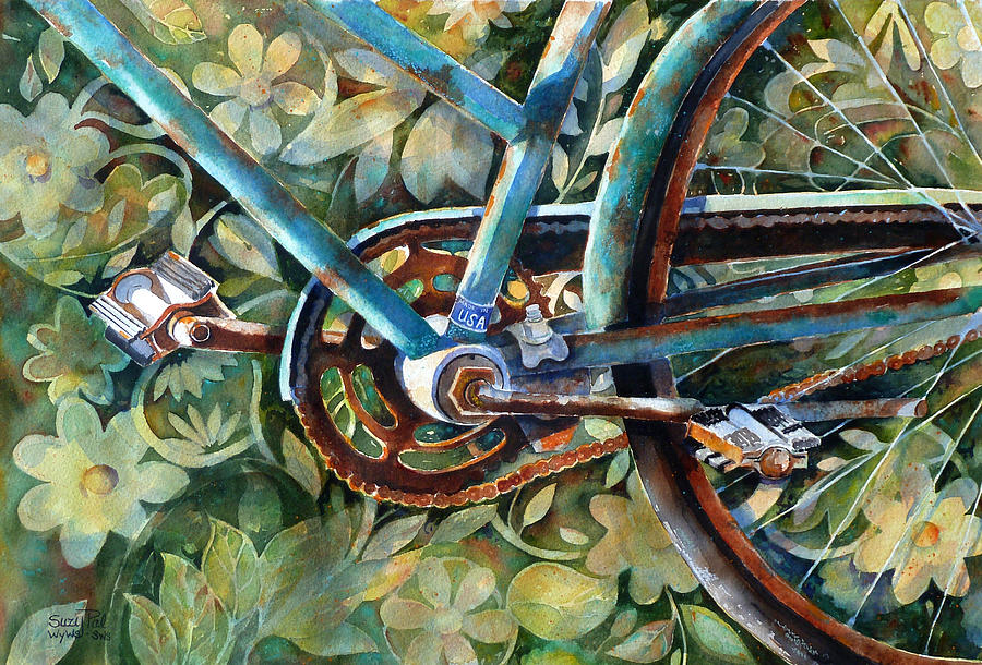 Bicycle Painting - Made in the USA by Suzy Pal Powell