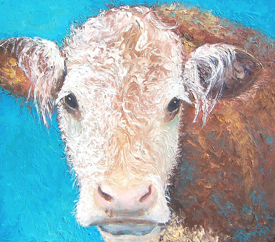 Madelyn the Cow Painting by Jan Matson