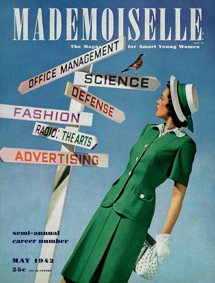 Mademoiselle Cover Featuring A Career Girl Photograph by Luis Lemus