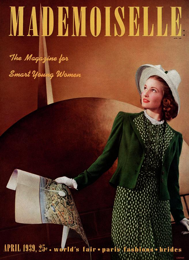 Mademoiselle Cover Featuring A Model In A Green Photograph by Paul DOme