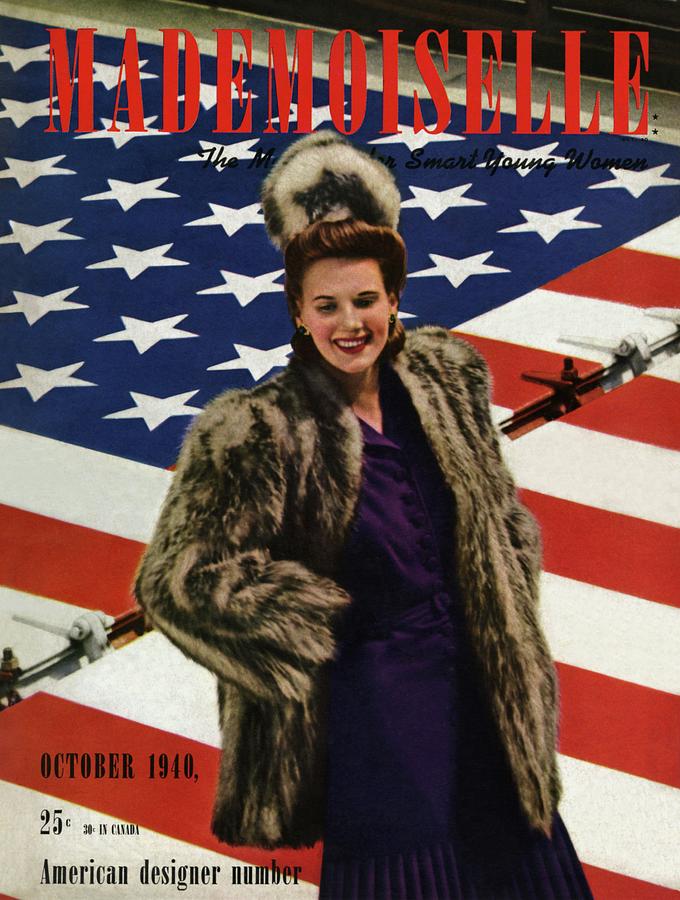 Mademoiselle Cover Featuring A Model Standing Photograph by Paul DOme