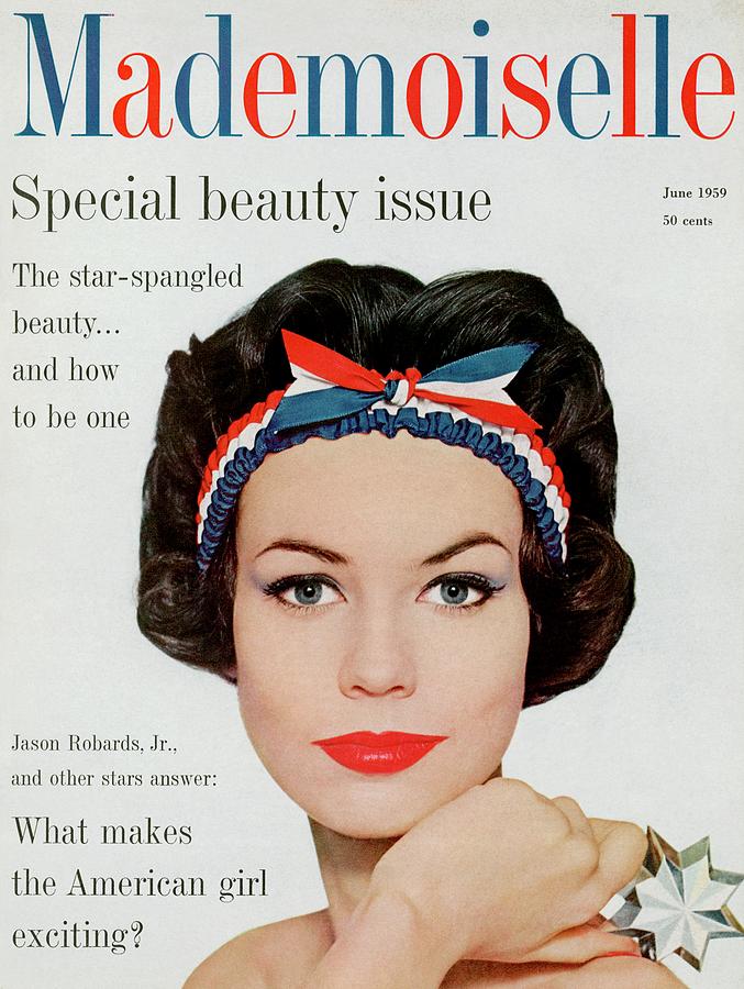 Mademoiselle Cover Featuring A Model Wearing Photograph by Mark Shaw