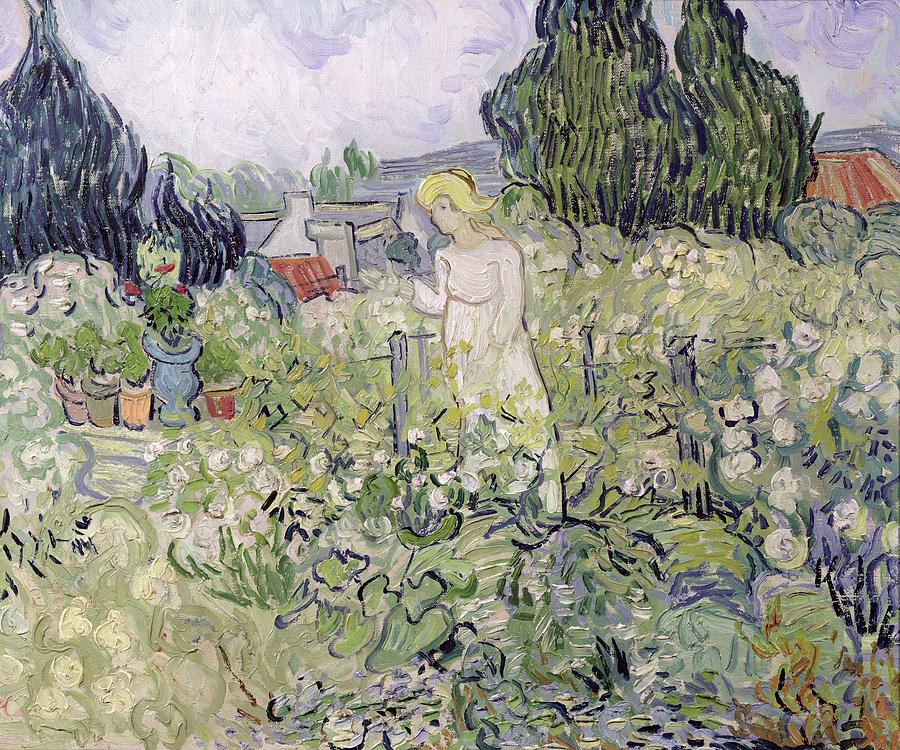 Vincent Van Gogh Painting - Mademoiselle Gachet In Her Garden At Auvers-sur-oise, 1890  by Vincent van Gogh
