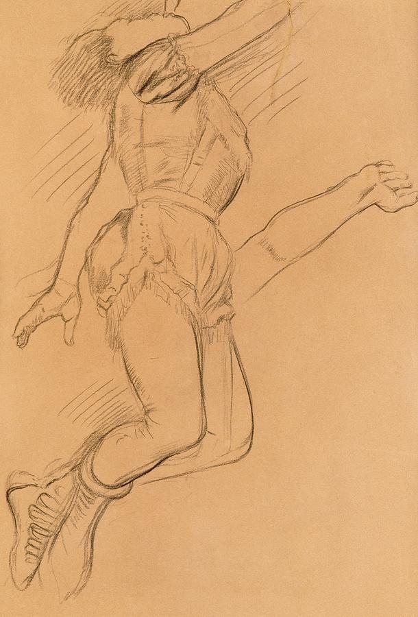 Mademoiselle La La at the Circus Fernando Drawing by Edgar Degas