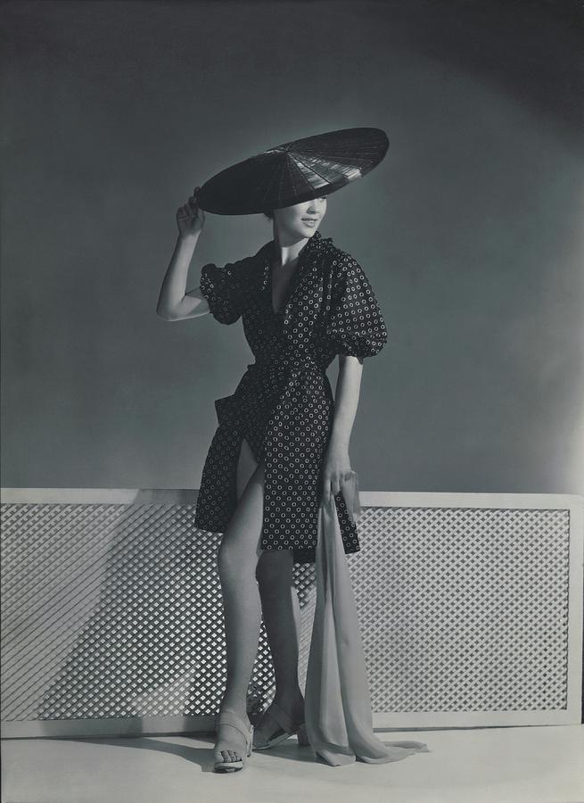 Mademoiselle Lind Wearing A Heim Dress Photograph by Horst P. Horst ...