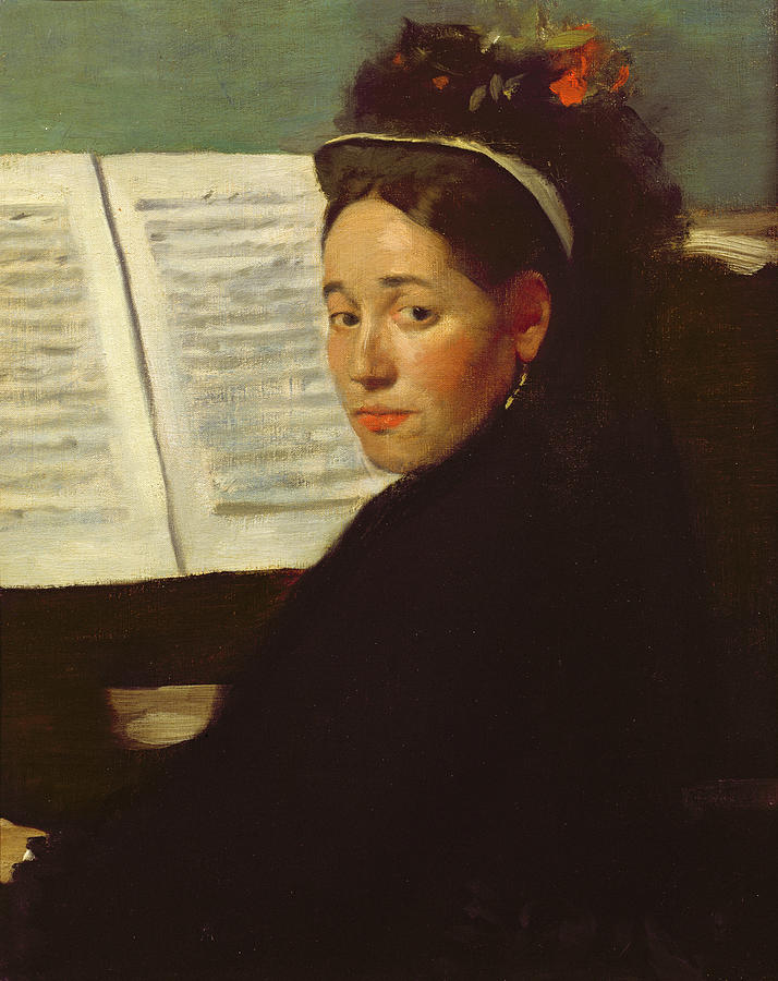 Edgar Degas Painting - Mademoiselle Marie Dihau At The Piano by Edgar Degas
