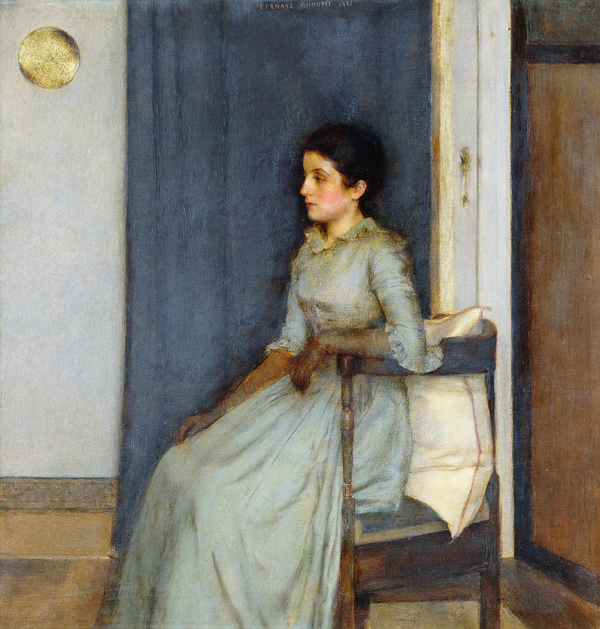 Mademoiselle Monnom Painting by Fernand Khnopff