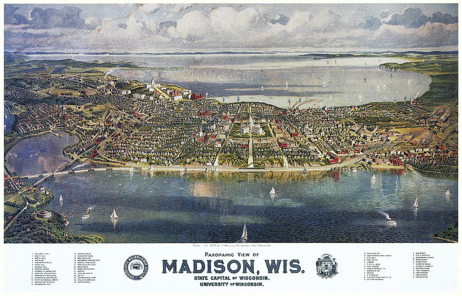 Madison, 1908 Painting by Granger