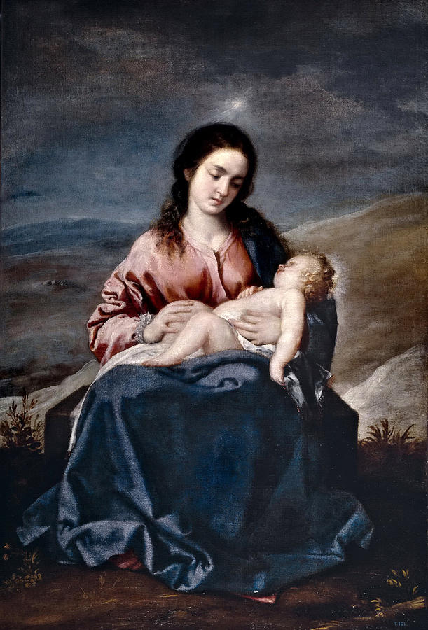 Madonna and Child Painting by Alonso Cano