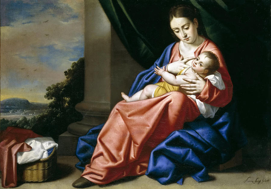 Madonna and Child Painting by Antonio Fernandez Arias