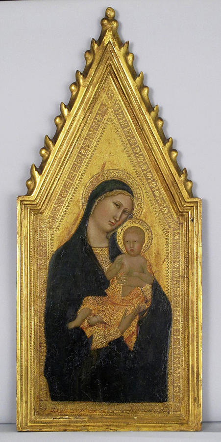 Madonna And Child Painting By Barna Da Siena - Pixels