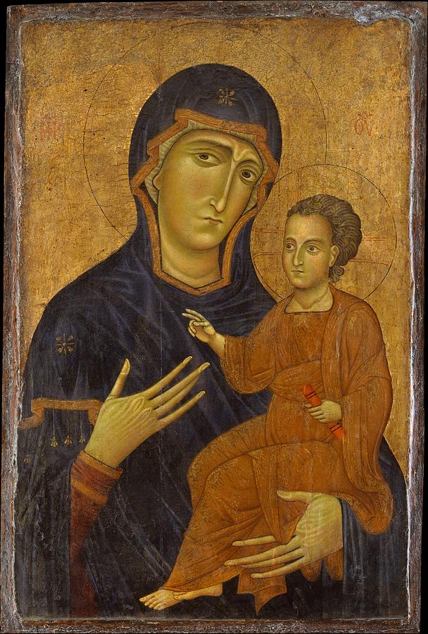 Gold Painting - Madonna And Child by Berlinghiero