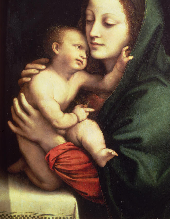 Madonna Painting - Madonna and child by Bernardino Luini