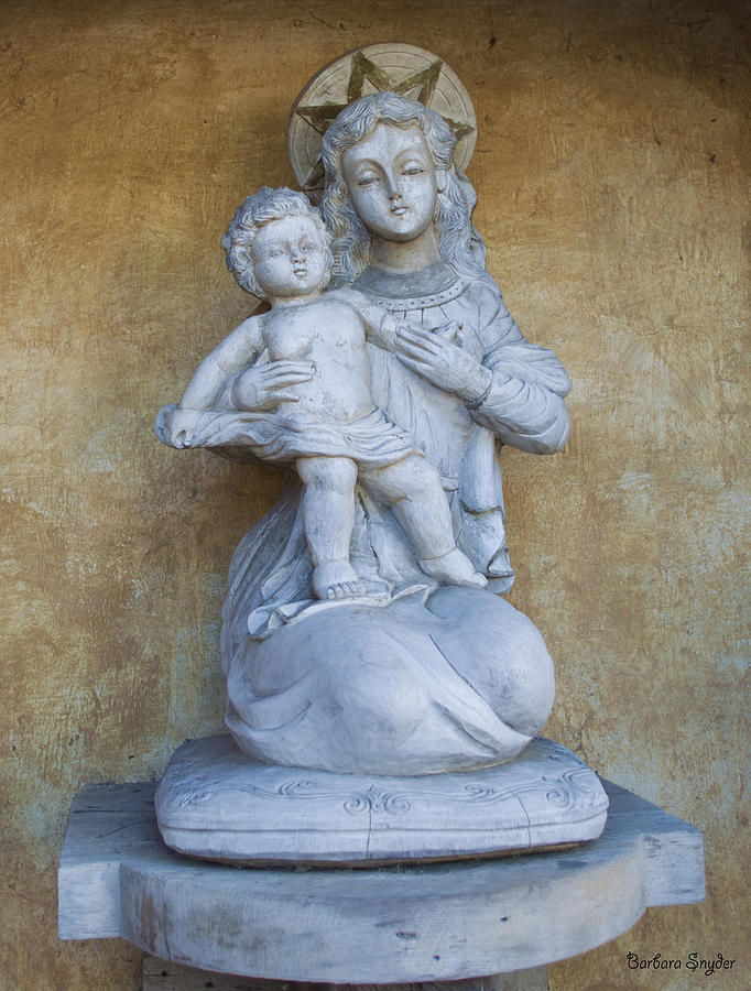 Madonna And Child Carmel Mission Monterey California Digital Art by Barbara Snyder