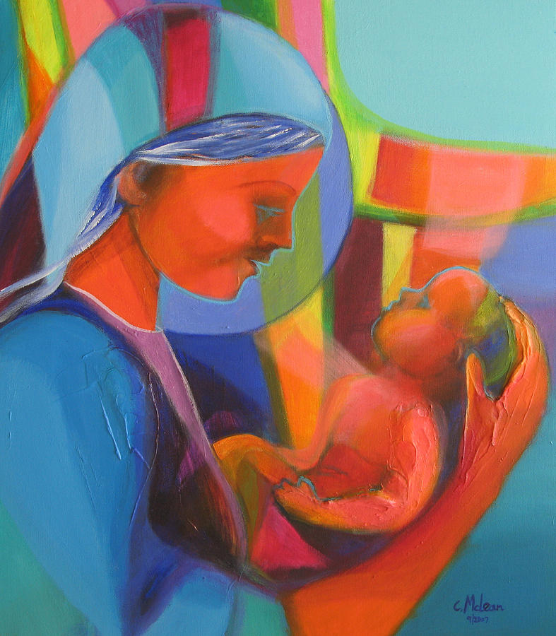Madonna and Child Painting by Cynthia McLean