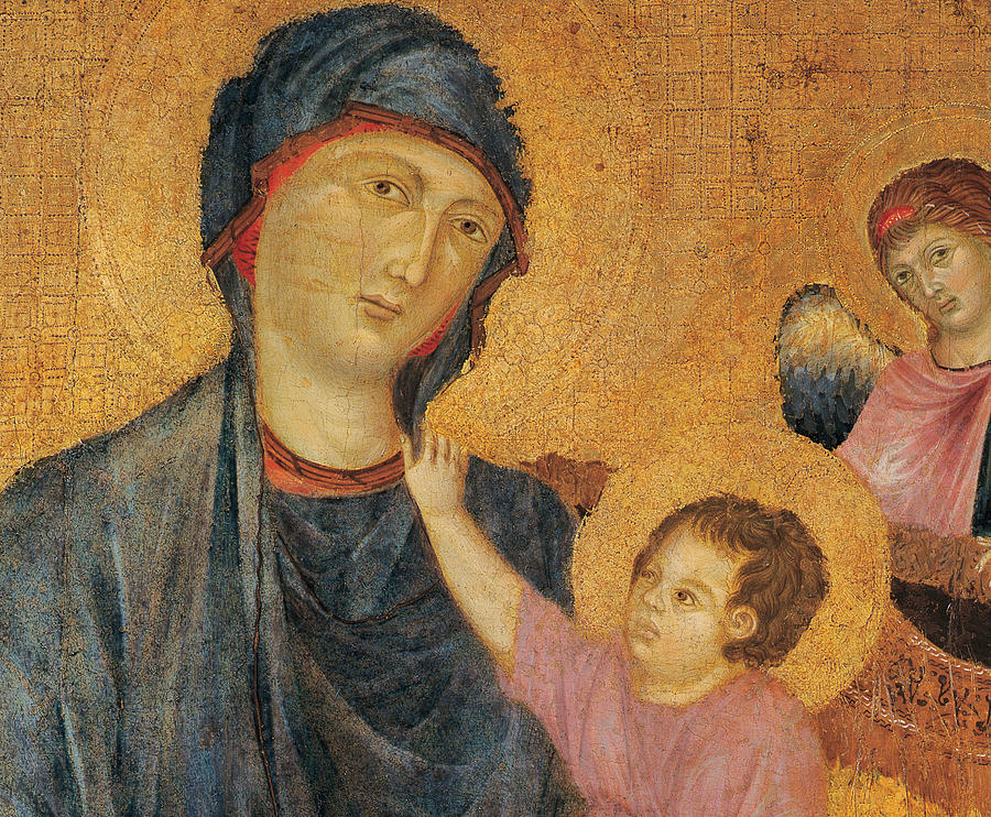 Madonna Painting - Madonna and Child Enthroned  by Cimabue