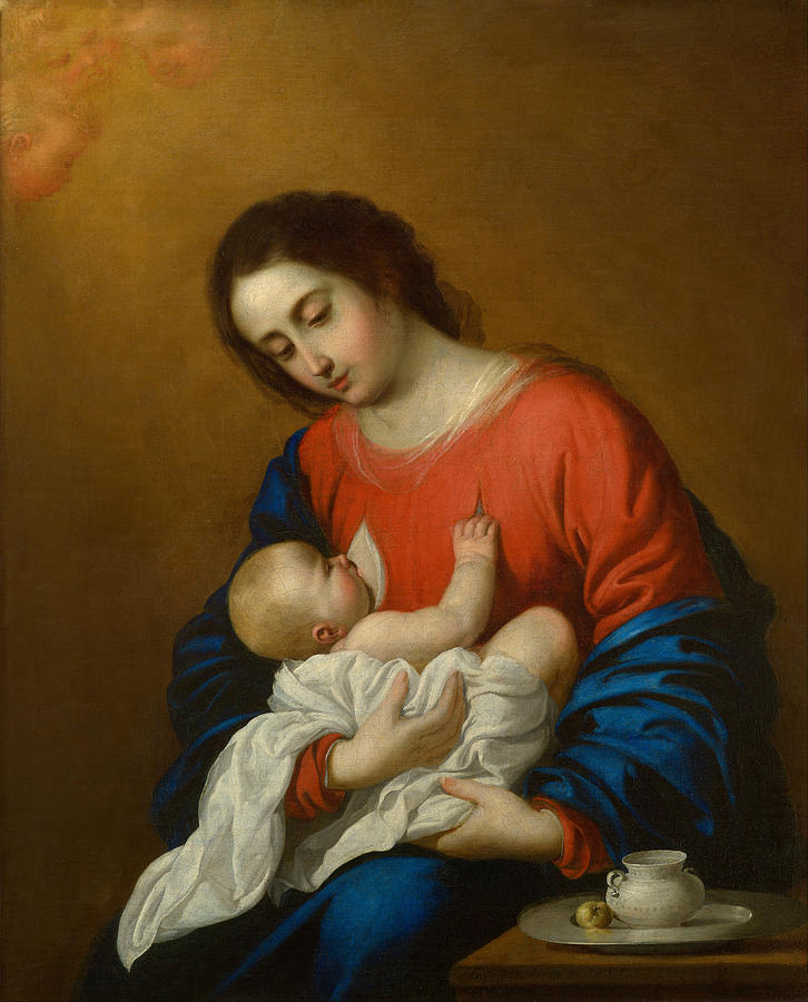 Madonna and Child Painting by Francisco de Zurbaran