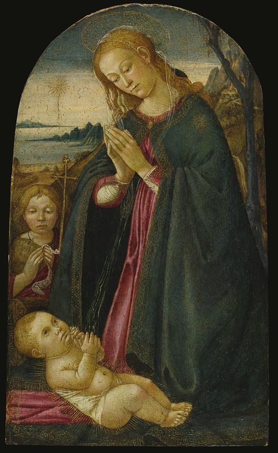 Madonna And Child Painting by Celestial Images