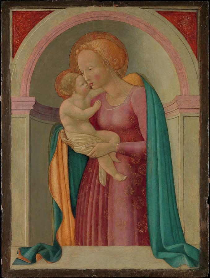 Gold Painting - Madonna And Child by Master of the Lanckoronski Annunciation