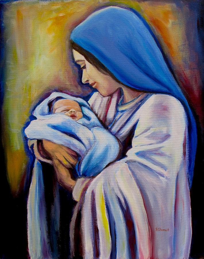 Madonna and Child Version 2 Painting by Sheila Diemert