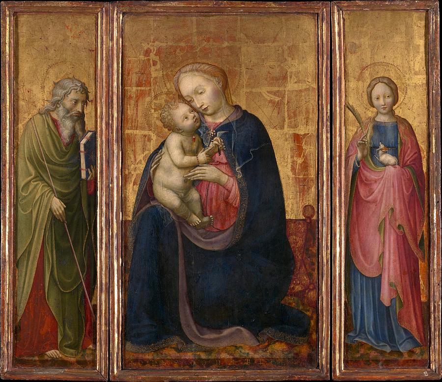 Madonna And Child With Saints Philip Painting by Donato de' Bardi