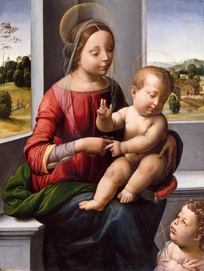 Madonna and Child with the Young Saint John the Baptist Painting by Fra Bartolomeo