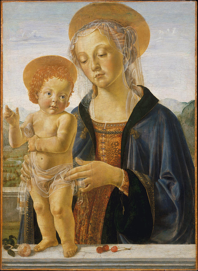 Madonna And Child Painting - Madonna and Child by Workshop of Andrea del Verrocchio