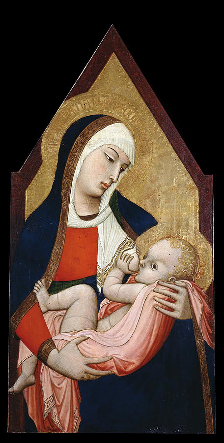 Madonna of Milk Painting by Ambrogio Lorenzetti