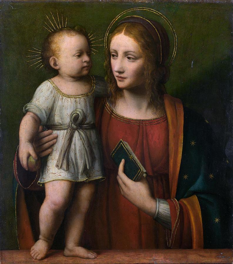 Madonna with Child Painting by Celestial Images