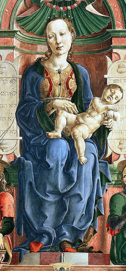 Madonna with the Child Enthroned Detail Digital Art by Cosme Tura