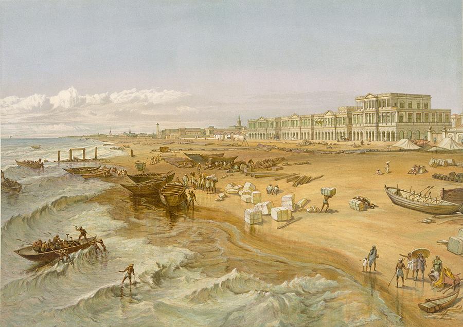 Madras, From India Ancient And Modern Drawing by William 'Crimea