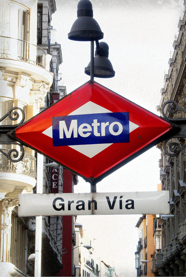 Madrid Metro Sign Photograph by Perry Van Munster