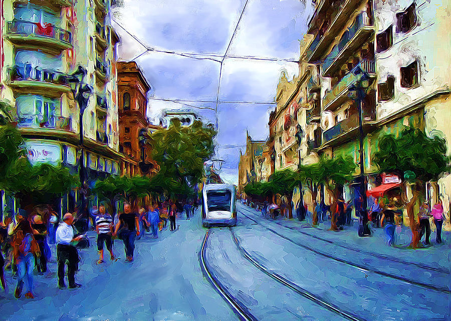 Train Digital Art - Madrid Train by Cary Shapiro