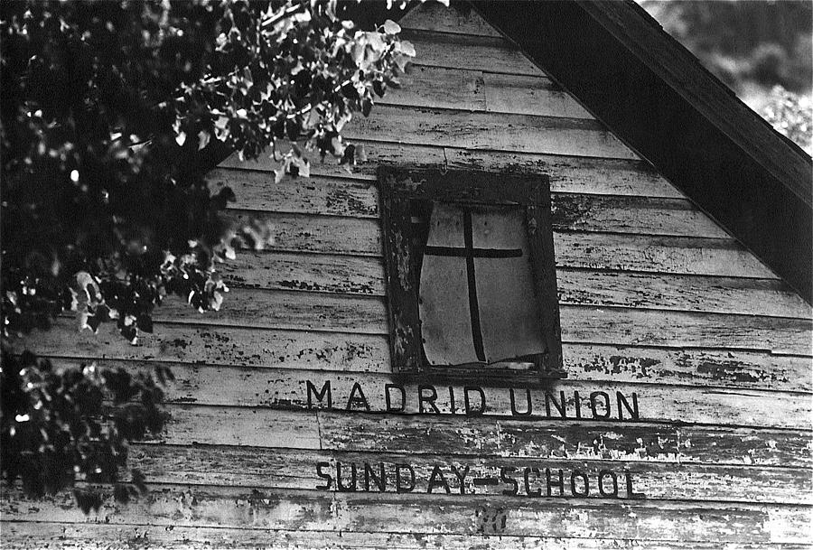 Madrid Union Sunday School ghost town Madrid New Mexico 1968-2008 Photograph by David Lee Guss