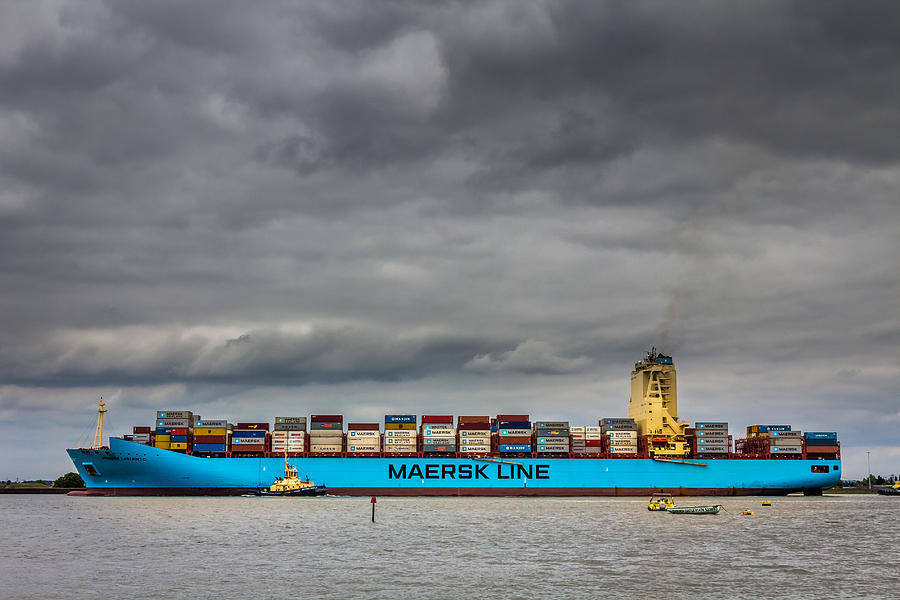 Maersk Container Ship. Photograph by Gary Gillette Maersk Container Ship. Photograph by Gary Gillette