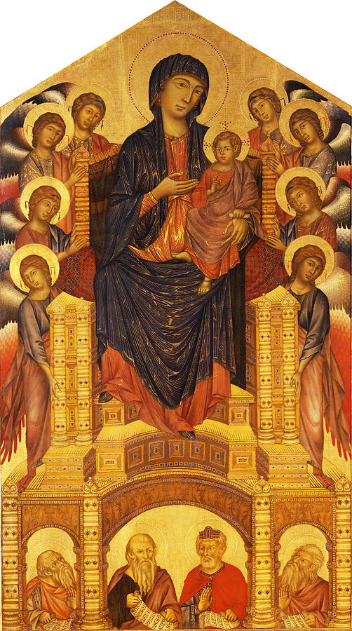Maesta of Santa Trinita Painting by Cimabue