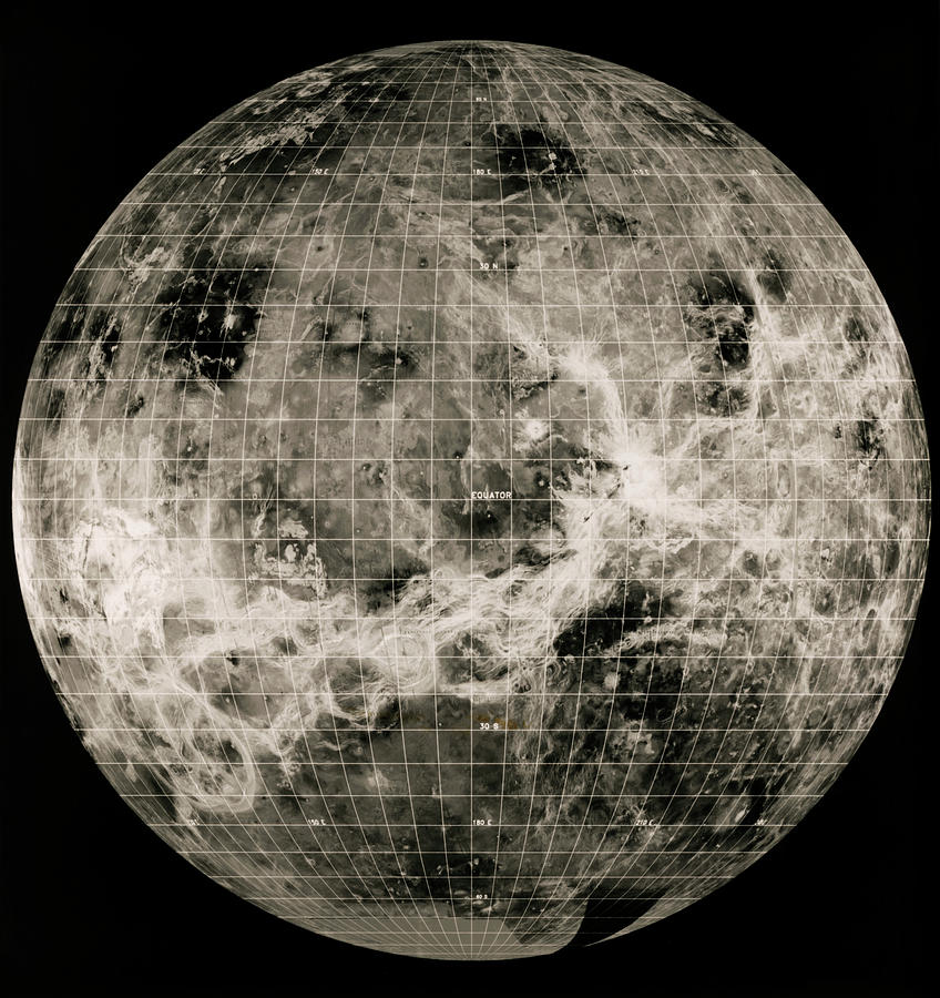 Magellan Mosaic Of Venus Hemisphere Photograph by Nasa/science Photo Library